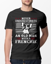 Old Man With French Bulldog American Flag Shirt Classic T-Shirt lifestyle-mens-crewneck-front-13