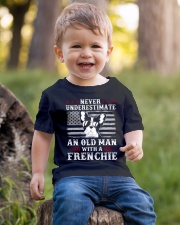 Old Man With French Bulldog American Flag Shirt Youth T-Shirt lifestyle-youth-tshirt-front-4