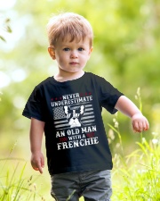 Old Man With French Bulldog American Flag Shirt Youth T-Shirt lifestyle-youth-tshirt-front-5