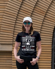 Old Man With French Bulldog American Flag Shirt Premium Fit Ladies Tee lifestyle-women-crewneck-front-4