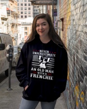 Old Man With French Bulldog American Flag Shirt Hooded Sweatshirt lifestyle-unisex-hoodie-front-1