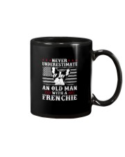 Old Man With French Bulldog American Flag Shirt Mug thumbnail