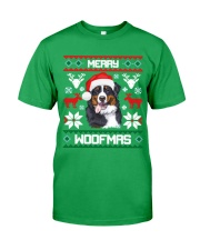 Merry Woofmas Bernese Mountain Dog Classic T-Shirt front