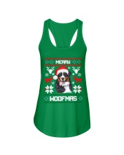 Merry Woofmas Bernese Mountain Dog Ladies Flowy Tank thumbnail
