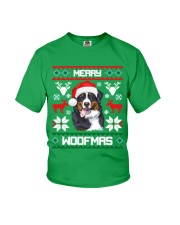 Merry Woofmas Bernese Mountain Dog Youth T-Shirt thumbnail