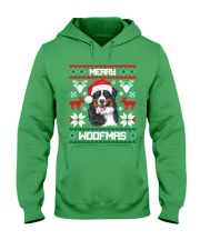 Merry Woofmas Bernese Mountain Dog Hooded Sweatshirt thumbnail