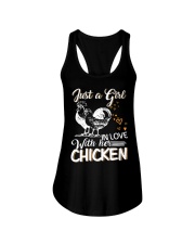 A Girl In Love With Her Chicken Ladies Flowy Tank thumbnail