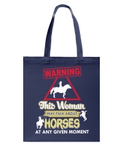 Horse This Woman May Talk About Horses Tote Bag thumbnail