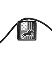 Horse This Woman May Talk About Horses Cord Rectangle Necklace thumbnail