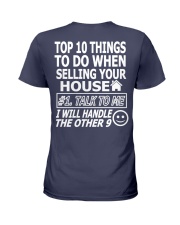 Top Ten Things To Do Of Real Estate Agent Ladies T-Shirt back