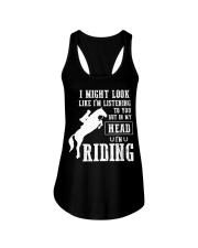 I Might Look Like I'm Listening But Riding Horse Ladies Flowy Tank tile