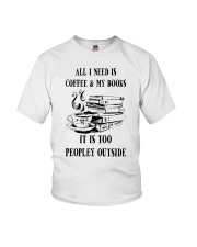 All I Need Is Coffee and Books Youth T-Shirt tile