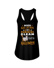 When Black Cats Prowl Ladies Flowy Tank tile