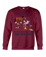 A woman need a Horse and her Dogs Crewneck Sweatshirt tile
