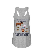 A woman need a Horse and her Dogs Ladies Flowy Tank tile