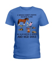 A woman need a Horse and her Dogs Ladies T-Shirt tile