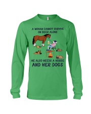 A woman need a Horse and her Dogs Long Sleeve Tee tile
