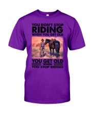 Horse You don't stop riding when you get old Classic T-Shirt tile