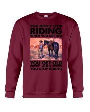 Horse You don't stop riding when you get old Crewneck Sweatshirt tile