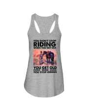 Horse You don't stop riding when you get old Ladies Flowy Tank tile