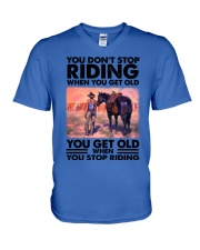 Horse You don't stop riding when you get old V-Neck T-Shirt tile