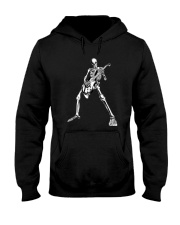 Skeleton Playing Guitar Electric Acoustic Classica Hooded Sweatshirt tile