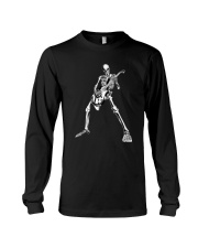 Skeleton Playing Guitar Electric Acoustic Classica Long Sleeve Tee tile