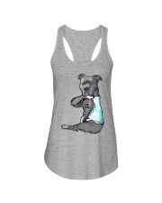 Pitbull Tattooed I Love Mom Ladies Flowy Tank tile