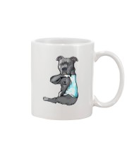 Pitbull Tattooed I Love Mom Mug tile