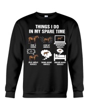 Things I do In My Spare Time Horse Crewneck Sweatshirt tile