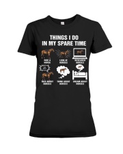 Things I do In My Spare Time Horse Premium Fit Ladies Tee tile
