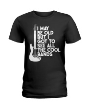 Music I Old But I Got To See All The Cool Bands Ladies T-Shirt tile