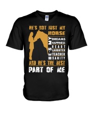 He's Not Just My Horse V-Neck T-Shirt tile