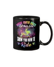 Move over boys this girl show yo how to ride horse Mug tile