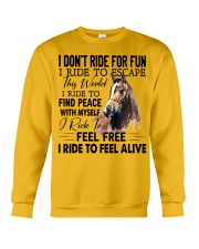 I don't ride for fun Crewneck Sweatshirt front