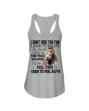I don't ride for fun Ladies Flowy Tank tile