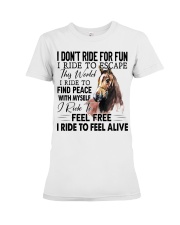 I don't ride for fun Premium Fit Ladies Tee tile