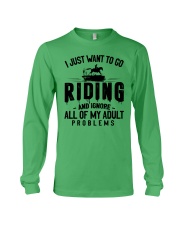 I just want to go horses riding Long Sleeve Tee tile
