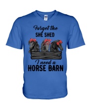 Forget the she shad I need a Horse Barn V-Neck T-Shirt tile
