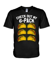 Mens Fitness Taco Funny Mexican Gym V-Neck T-Shirt tile