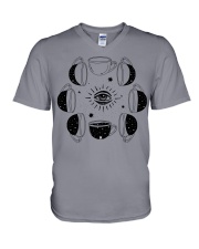 Moon Phase Coffee V-Neck T-Shirt tile