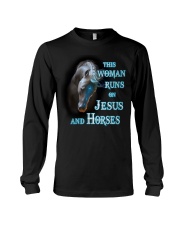 This Woman Runs on Jesus and Horses Long Sleeve Tee tile