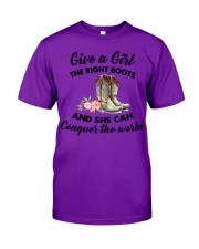 Horse girl Give a Girl the right boots Classic T-Shirt tile