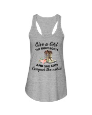 Horse girl Give a Girl the right boots Ladies Flowy Tank tile