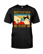 Animals Best Cat Dad Ever Funny Cat Daddy Classic T-Shirt front
