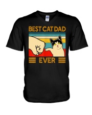 Animals Best Cat Dad Ever Funny Cat Daddy V-Neck T-Shirt tile