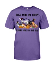 Dog Make Me Happy Humans Make Me Head Hurt Premium Fit Mens Tee tile