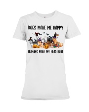 Dog Make Me Happy Humans Make Me Head Hurt Premium Fit Ladies Tee tile