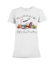 This Witch Needs Coffee Before Any Hocus Pocus Premium Fit Ladies Tee tile