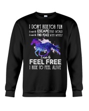 I ride horse to feel alive Crewneck Sweatshirt tile